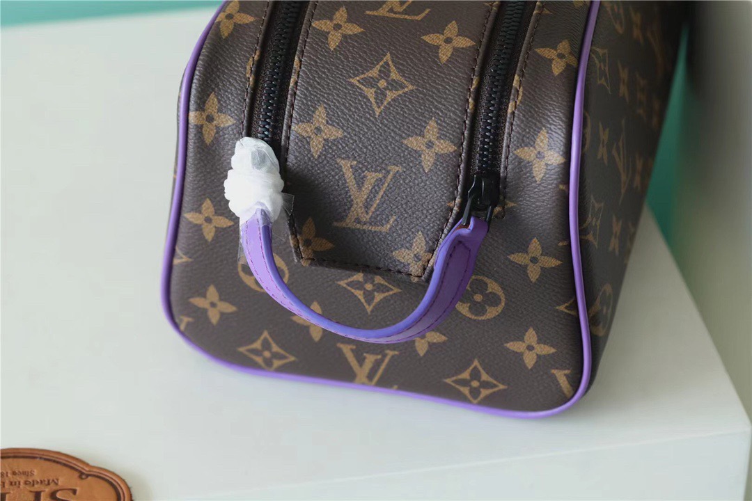 1:1 Replica Louis Vuitton Dopp Kit Poche Toilette Monogram Canvas By Virgil Abloh's Minty /Purple For Women, Women's Wallets 11in/28cm LV - Image 2