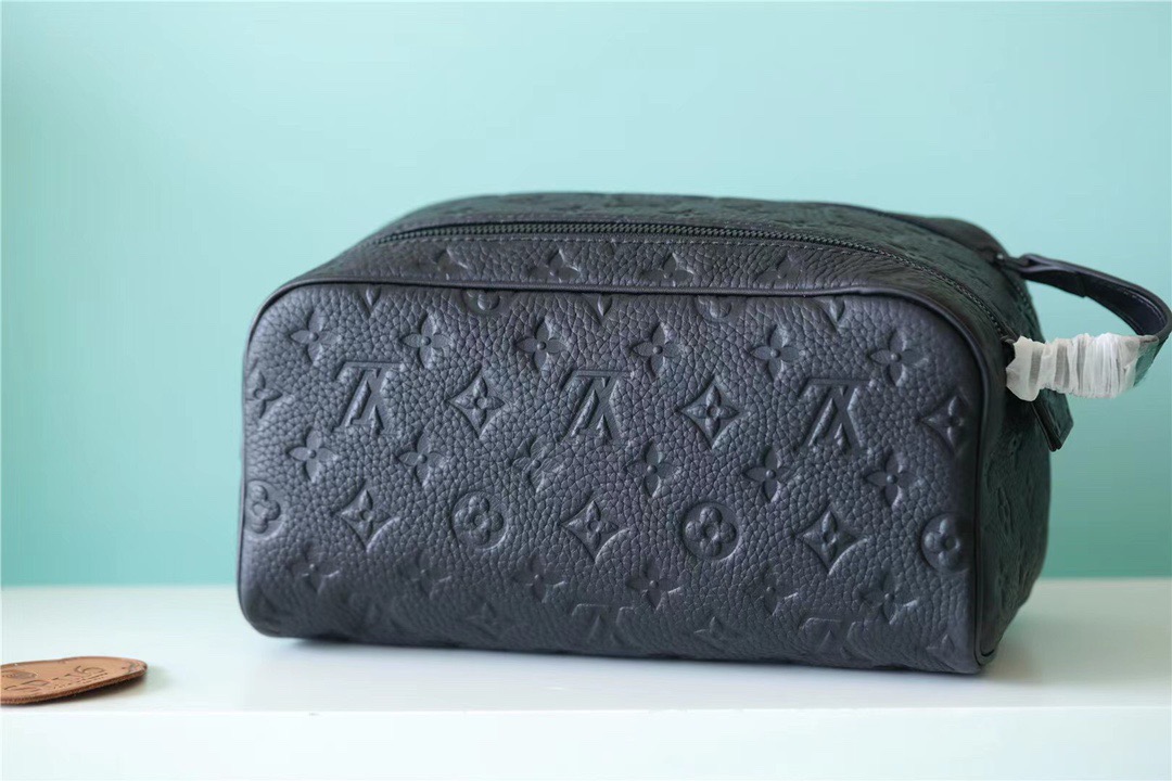 1:1 Replica Louis Vuitton Dopp Kit Toilet Pouch Monogram Empreinte Black For Women, Women's Wallets 11in/28cm LV - Image 3