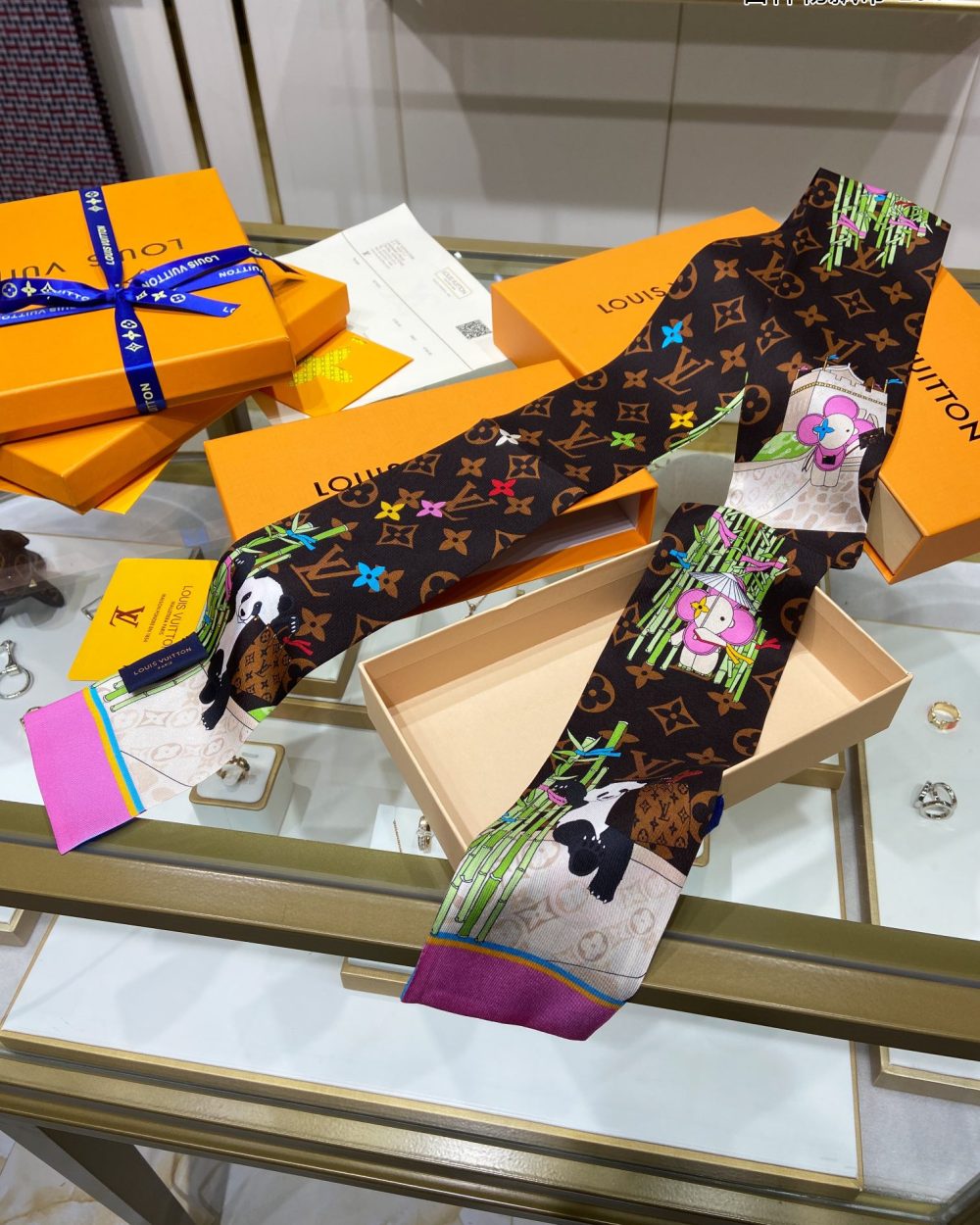 Louis Vuitton Double LV Scarf Brown 120cm/47in M77383 