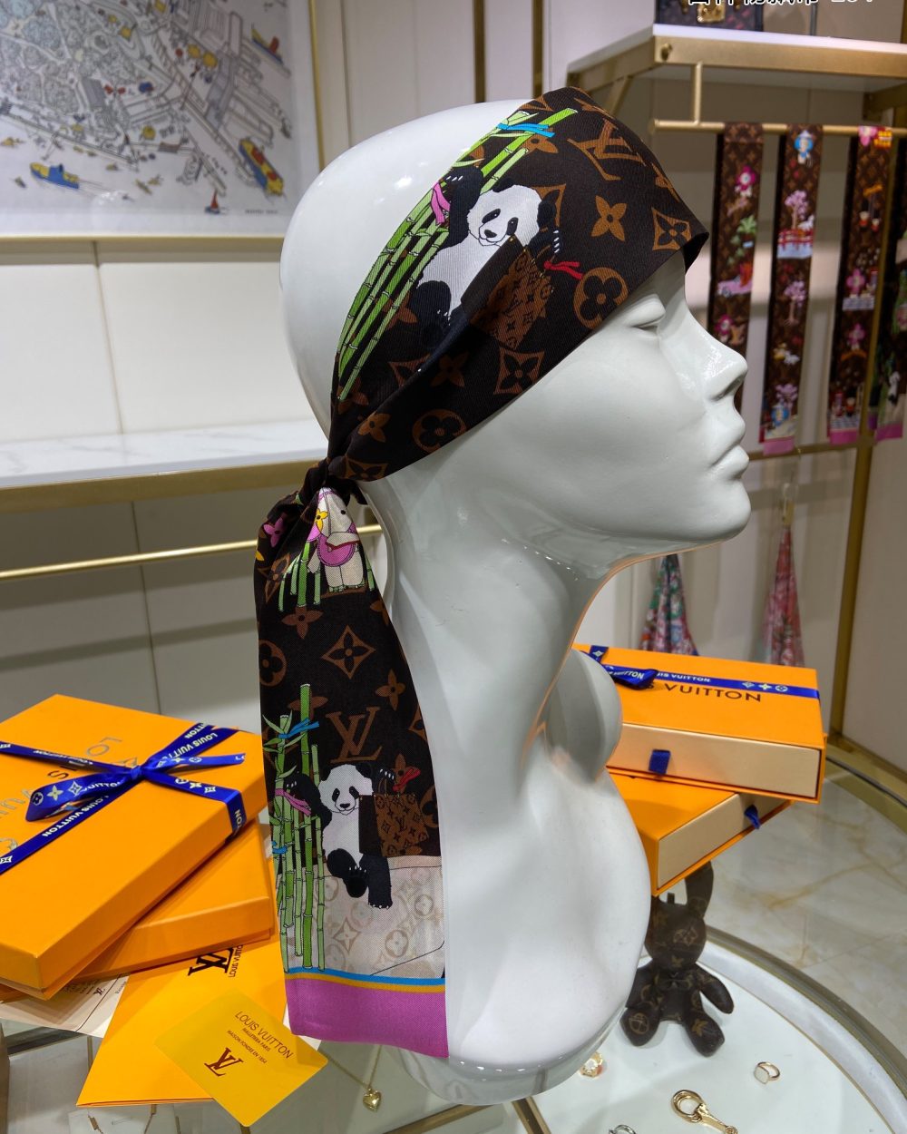 Louis Vuitton Double LV Scarf Brown 120cm/47in M77383 