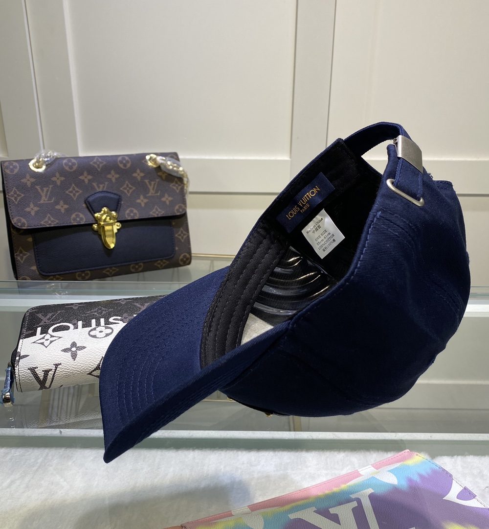 Louis Vuitton Embroidered Logo Baseball Cap Purple LV Cap