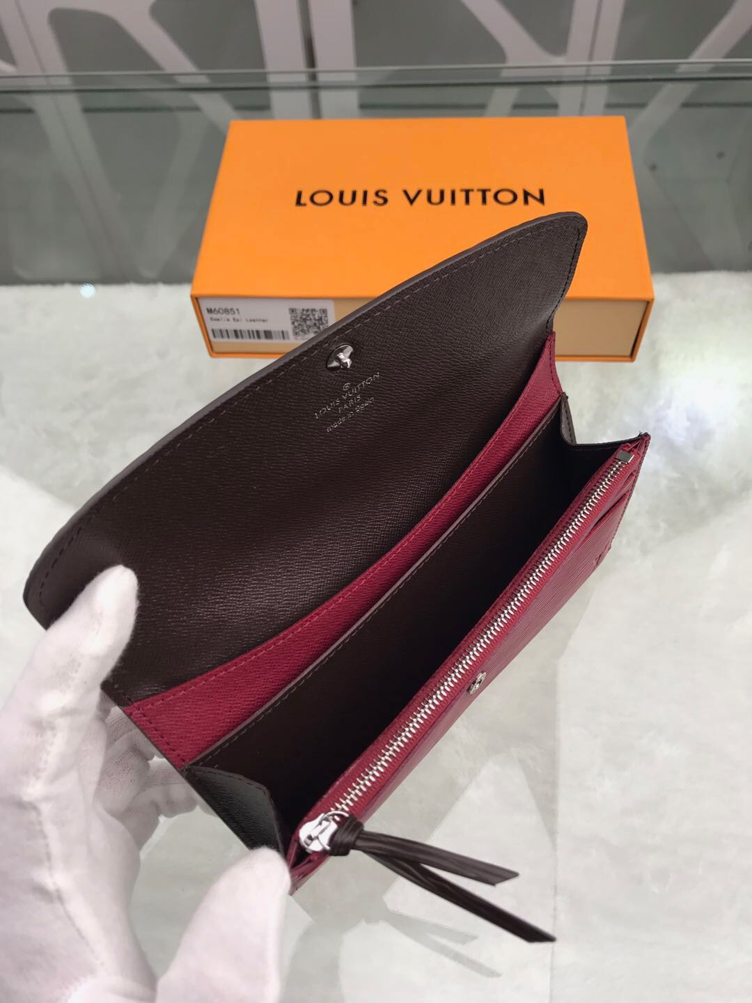 1:1 Replica Louis Vuitton Emilie Wallet Epi Fuchsia For Women, Women's Wallets 7.5in/19cm LV - Image 4