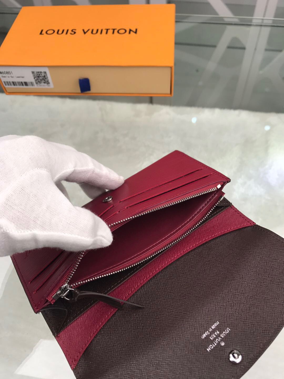 1:1 Replica Louis Vuitton Emilie Wallet Epi Fuchsia For Women, Women's Wallets 7.5in/19cm LV - Image 8