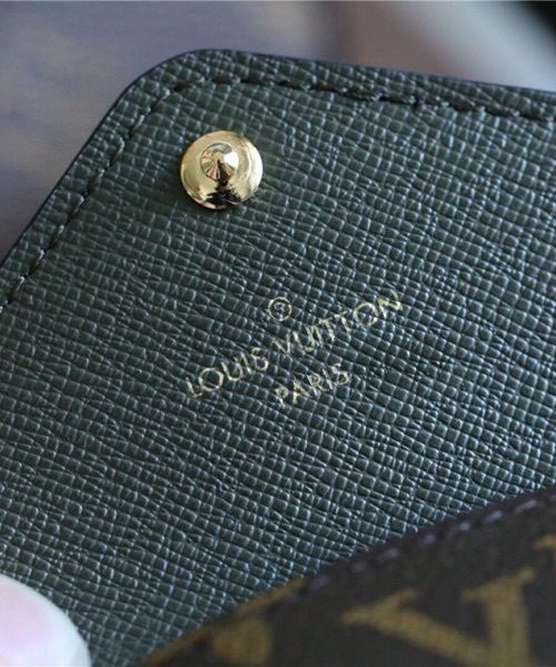 1:1 Replica Louis Vuitton Felicie Strap & Go Monogram Canvas Khaki Green For Women, Women's Wallets 6.7in/17cm LV M80091