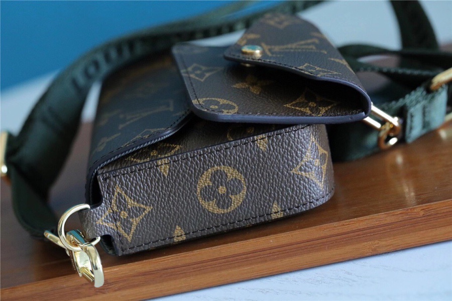 1:1 Replica Louis Vuitton Felicie Strap & Go Monogram Canvas Khaki Green For Women, Women's Wallets 6.7in/17cm LV M80091 - Image 4