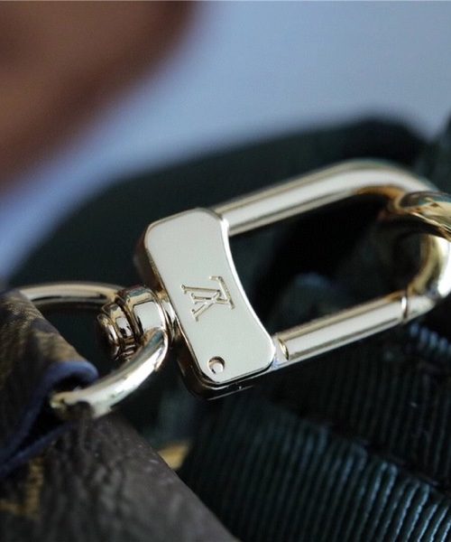 1:1 Replica Louis Vuitton Felicie Strap & Go Monogram Canvas Khaki Green For Women, Women's Wallets 6.7in/17cm LV M80091