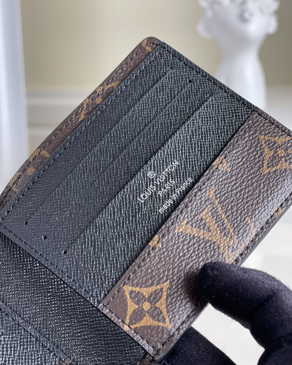 1:1 Replica Louis Vuitton Gaspar Wallet Monogram Macassar Canvas For Men, Men's Wallet 11cm LV M93801