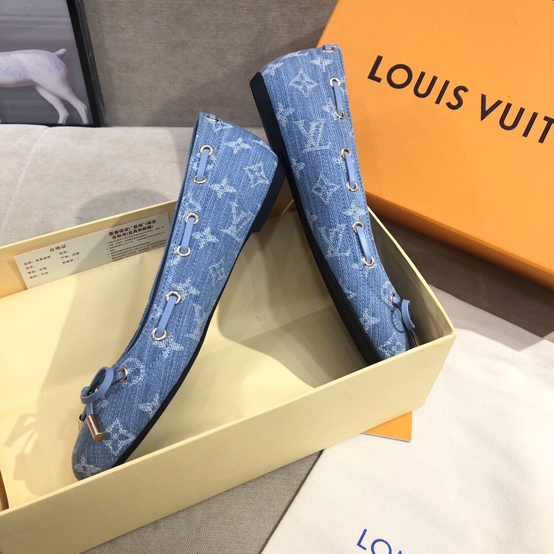 Louis Vuitton Gloria Flat Loafer Blue For Women LV - Image 6