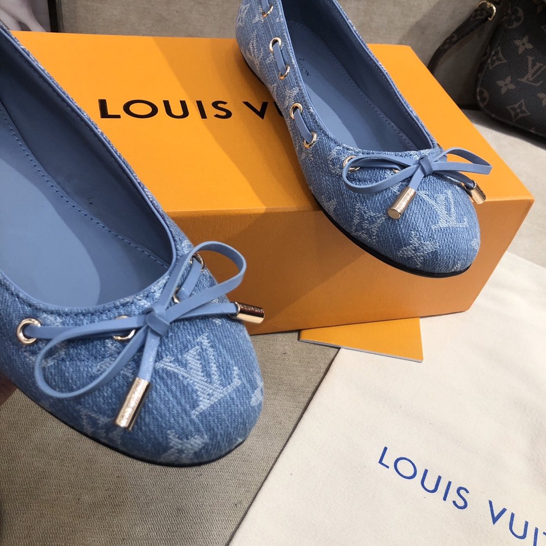 Louis Vuitton Gloria Flat Loafer Blue For Women LV - Image 5