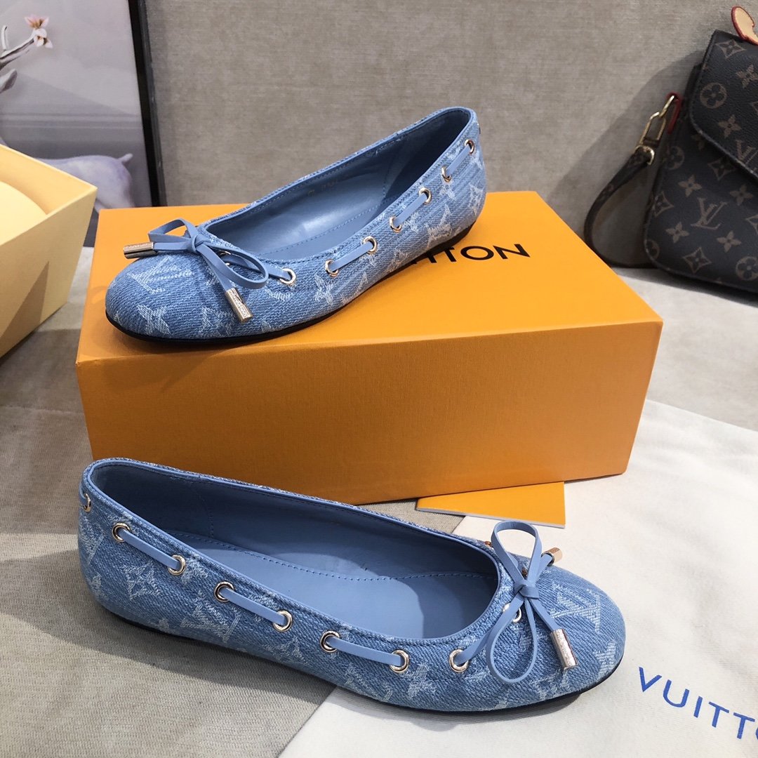 Louis Vuitton Gloria Flat Loafer Blue For Women LV - Image 8