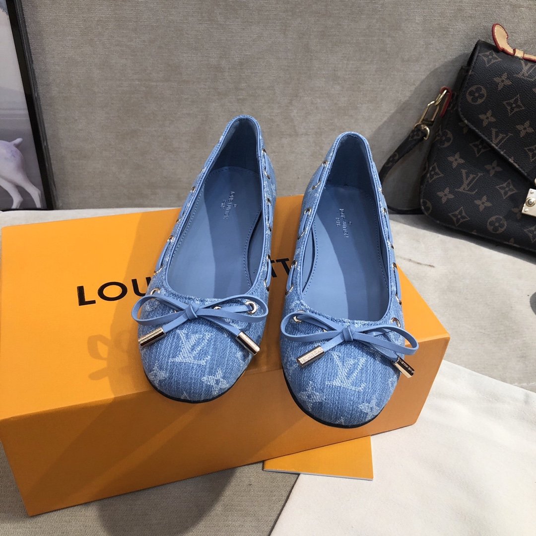 Louis Vuitton Gloria Flat Loafer Blue For Women LV - Image 7