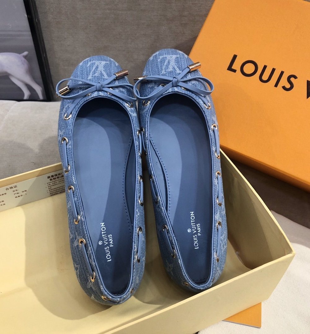 Louis Vuitton Gloria Flat Loafer Blue For Women LV