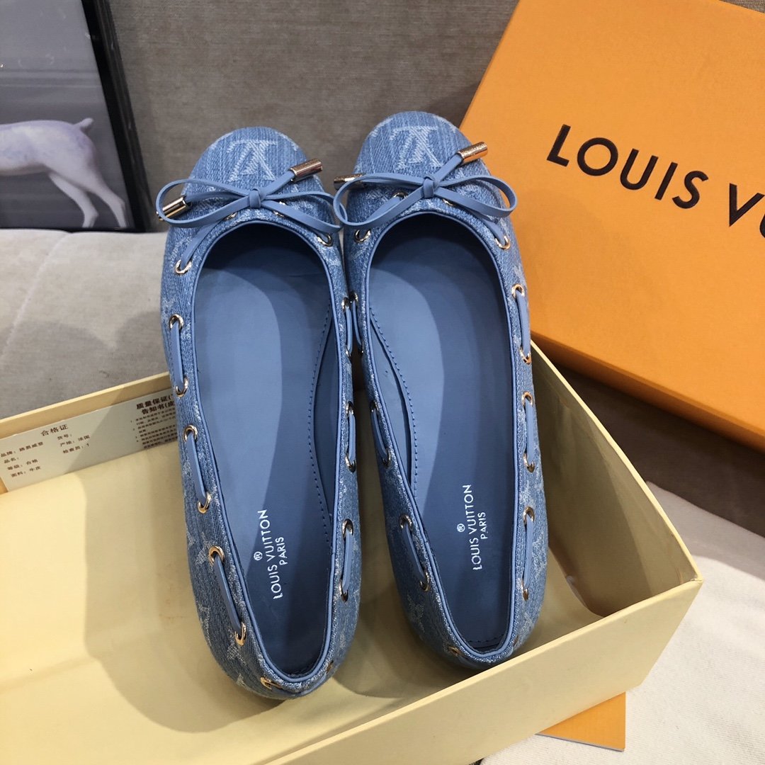 Louis Vuitton Gloria Flat Loafer Blue For Women LV - Image 9
