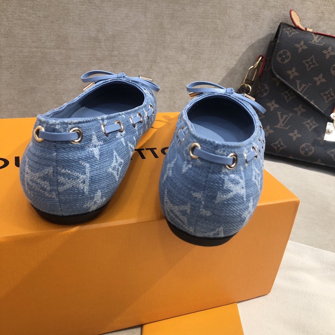 Louis Vuitton Gloria Flat Loafer Blue For Women LV - Image 3