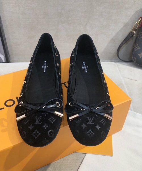 Louis Vuitton Gloria Flat Loafer Patent Monogram Material Black For Women LV