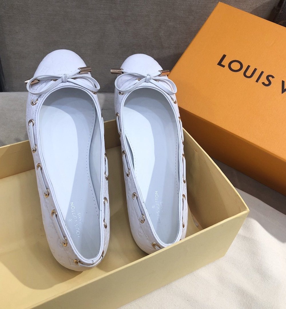 Louis Vuitton Gloria Flat Loafer White For Women LV