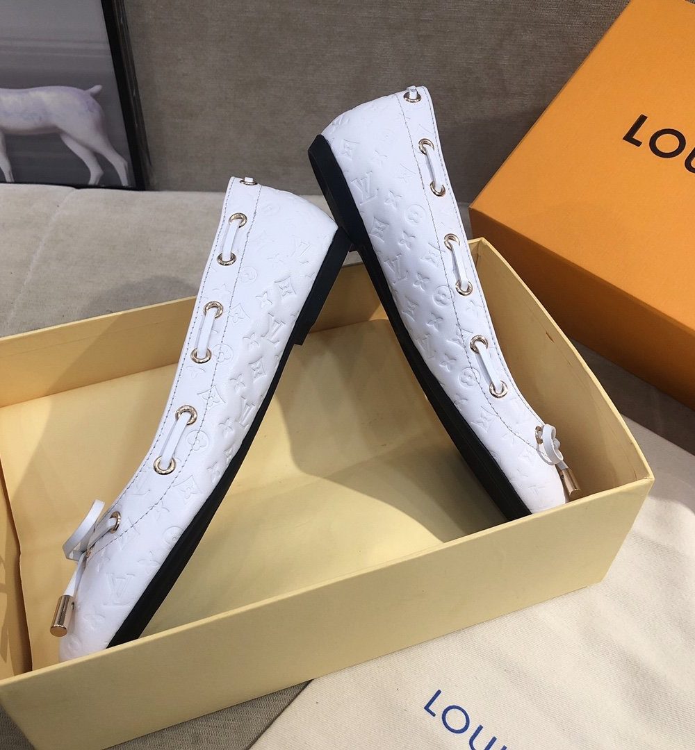 Louis Vuitton Gloria Flat Loafer White For Women LV