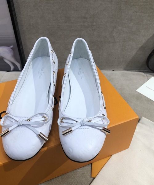 Louis Vuitton Gloria Flat Loafer White For Women LV