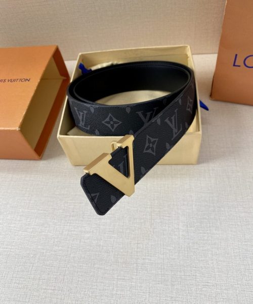 1:1 Replica Louis Vuitton Iconic Reversible LV Belt Black LV Women Belt
