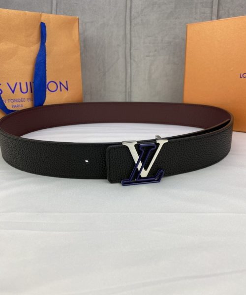1:1 Replica Louis Vuitton Iconic Reversible LV Belt Black LV Women Belt