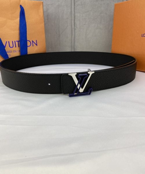 1:1 Replica Louis Vuitton Iconic Reversible LV Belt Black LV Women Belt