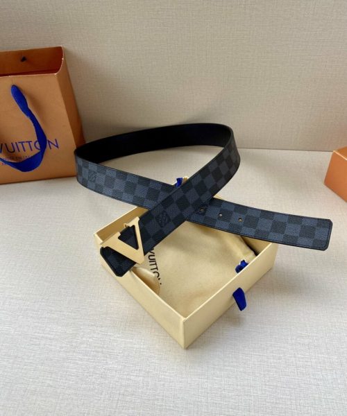 1:1 Replica Louis Vuitton Iconic Reversible LV Belt Black LV Women Belt