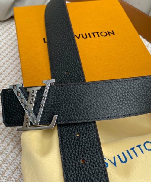 1:1 Replica Louis Vuitton Iconic Reversible LV Belt Black LV Women Belt