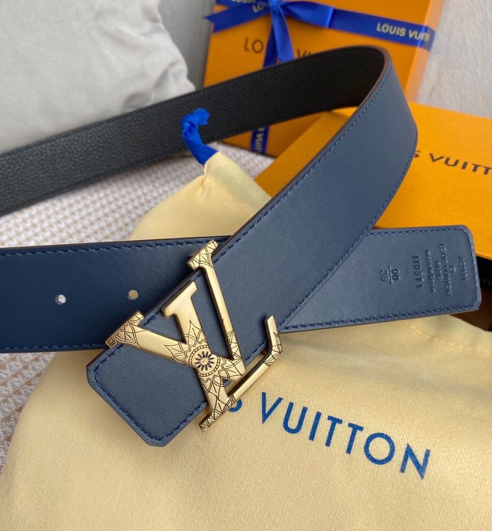 1:1 Replica Louis Vuitton Iconic Reversible LV Belt Black LV Women Belt