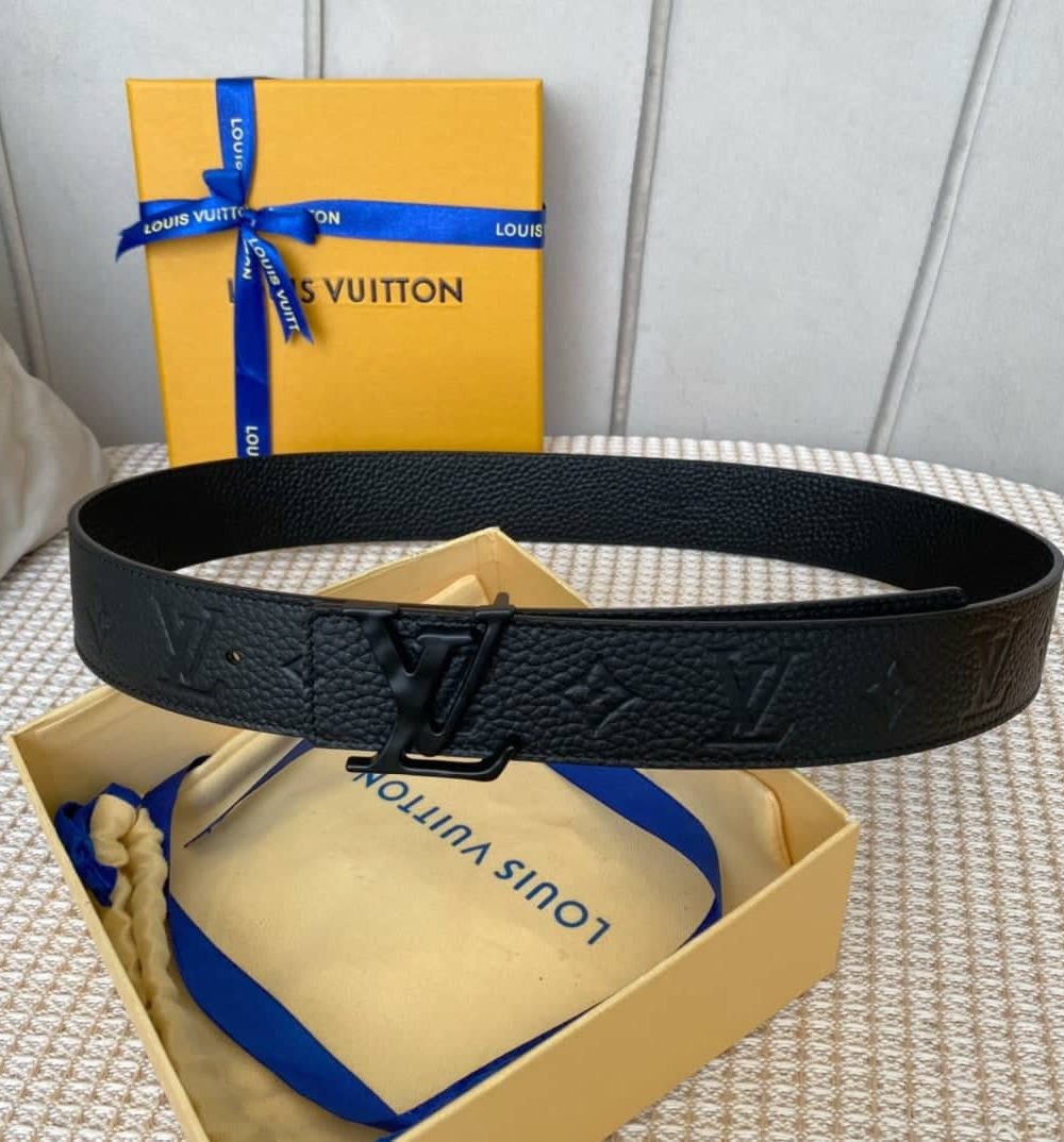 1:1 Replica Louis Vuitton Iconic Reversible LV Belt Black LV Women Belt