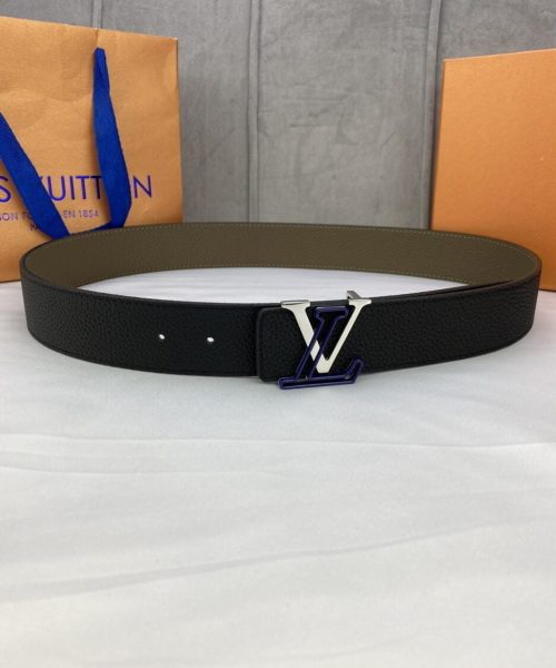 1:1 Replica Louis Vuitton Iconic Reversible LV Belt Black LV Women Belt