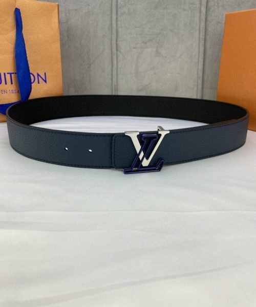 1:1 Replica Louis Vuitton Iconic Reversible LV Belt Black LV Women Belt