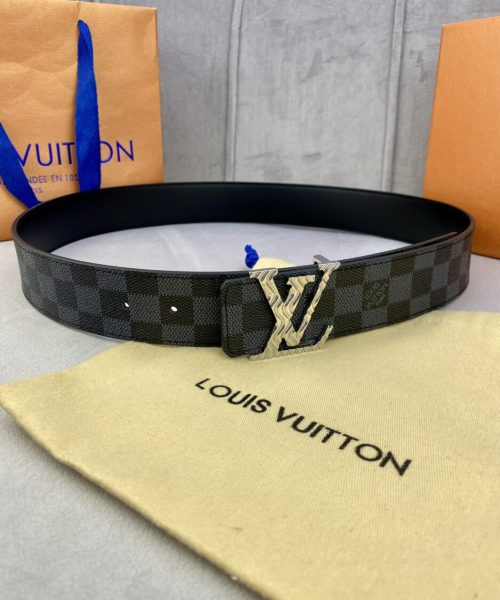 1:1 Replica Louis Vuitton Iconic Reversible LV Belt Black LV Women Belt