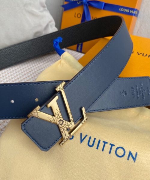 1:1 Replica Louis Vuitton Iconic Reversible LV Belt Black LV Women Belt