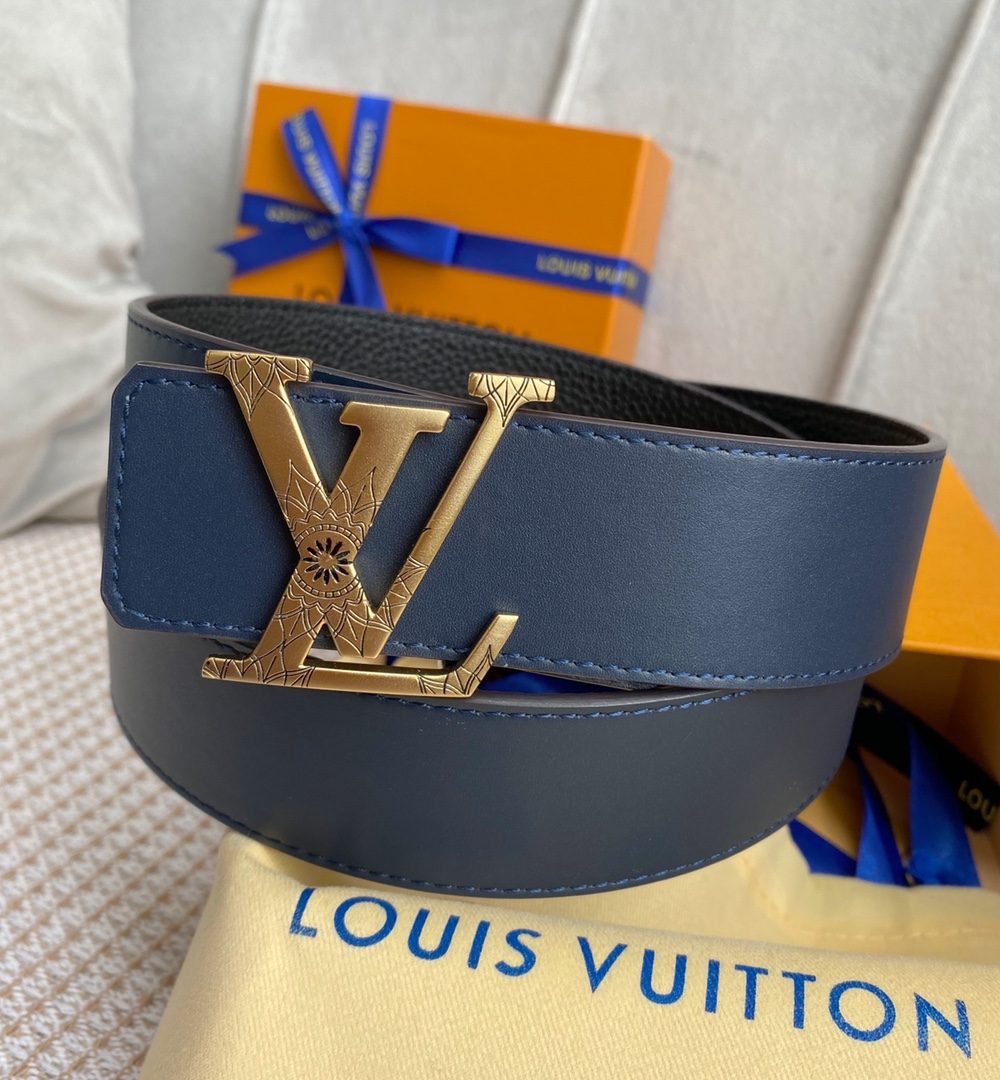 1:1 Replica Louis Vuitton Iconic Reversible LV Belt Black LV Women Belt