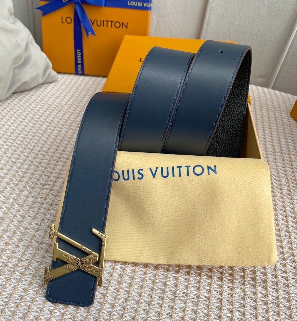 1:1 Replica Louis Vuitton Iconic Reversible LV Belt Black LV Women Belt