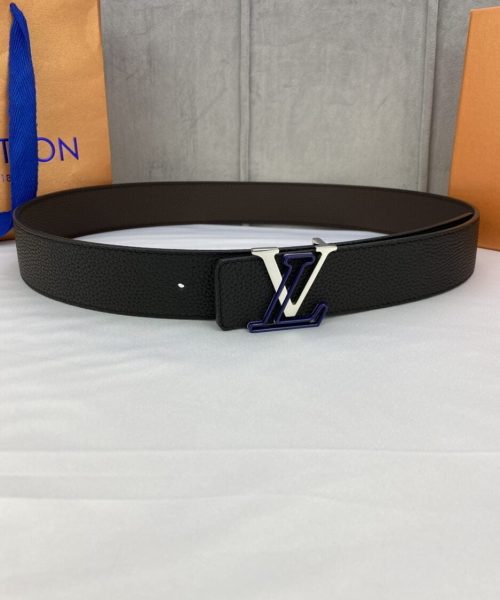 1:1 Replica Louis Vuitton Iconic Reversible LV Belt Black LV Women Belt