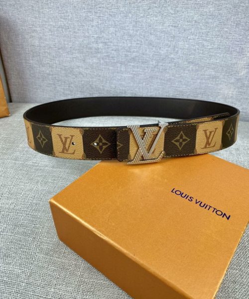 1:1 Replica Louis Vuitton Iconic Reversible LV Belt Brown LV Women Belt