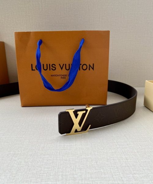 1:1 Replica Louis Vuitton Iconic Reversible LV Belt Brown LV Women Belt