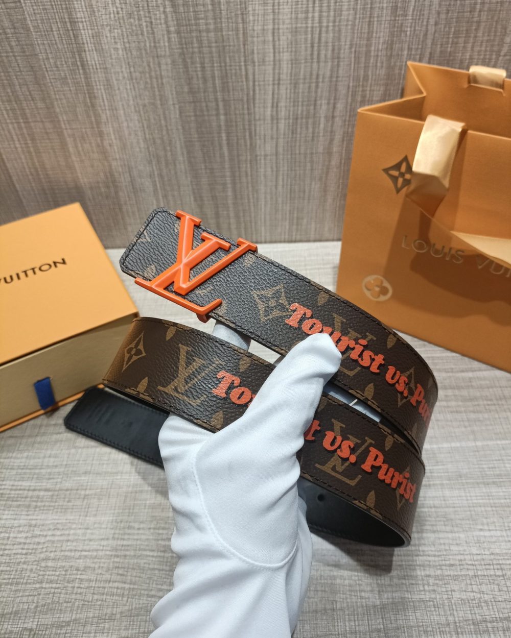 1:1 Replica Louis Vuitton Iconic Reversible LV Belt Brown LV Women Belt