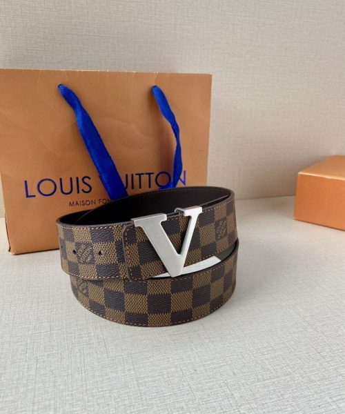 1:1 Replica Louis Vuitton Iconic Reversible LV Belt Brown LV Women Belt