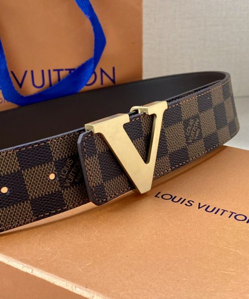 1:1 Replica Louis Vuitton Iconic Reversible LV Belt Brown LV Women Belt