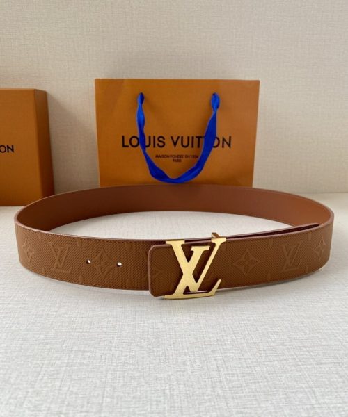 1:1 Replica Louis Vuitton Iconic Reversible LV Belt Brown LV Women Belt