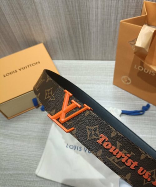 1:1 Replica Louis Vuitton Iconic Reversible LV Belt Brown LV Women Belt