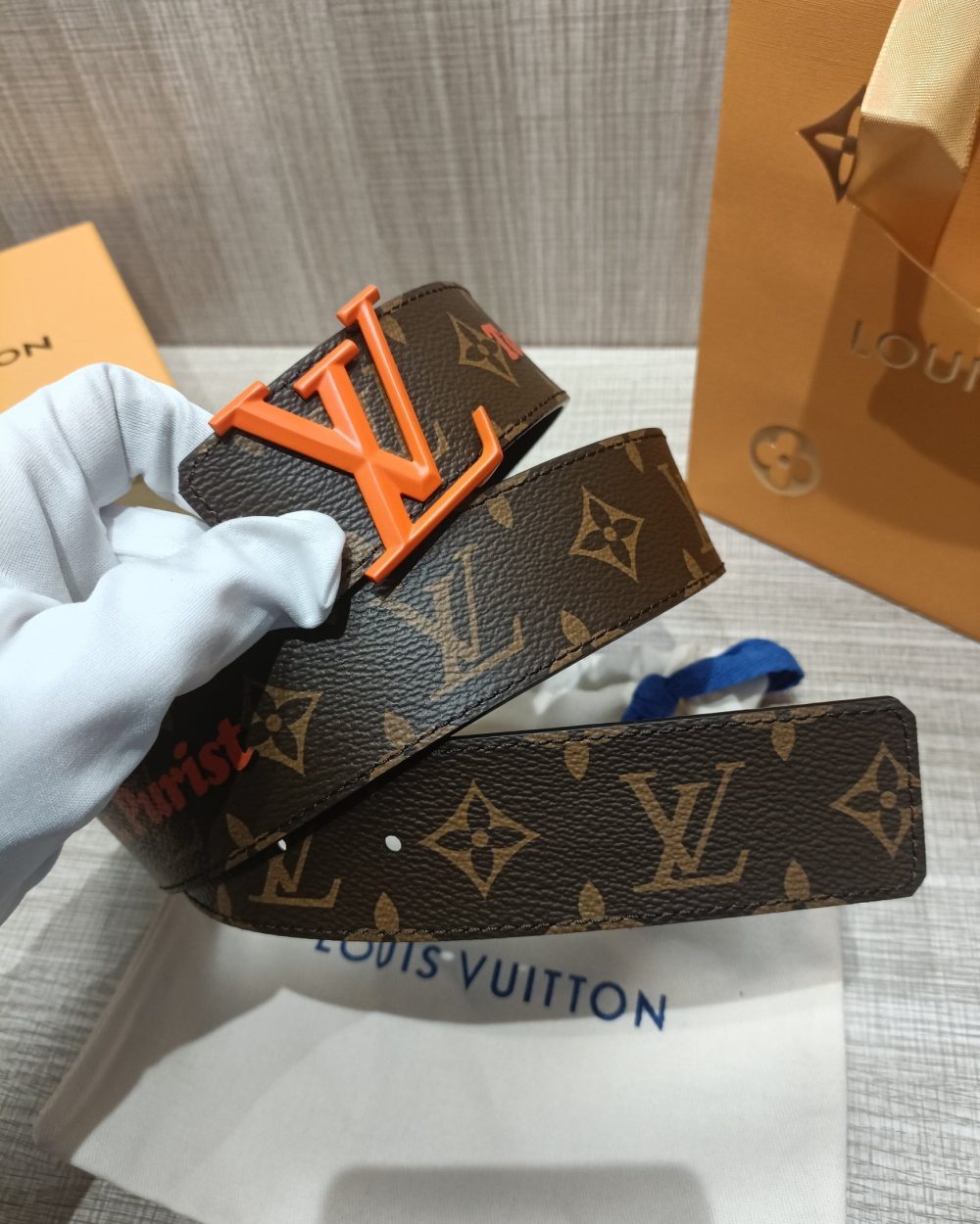 1:1 Replica Louis Vuitton Iconic Reversible LV Belt Brown LV Women Belt