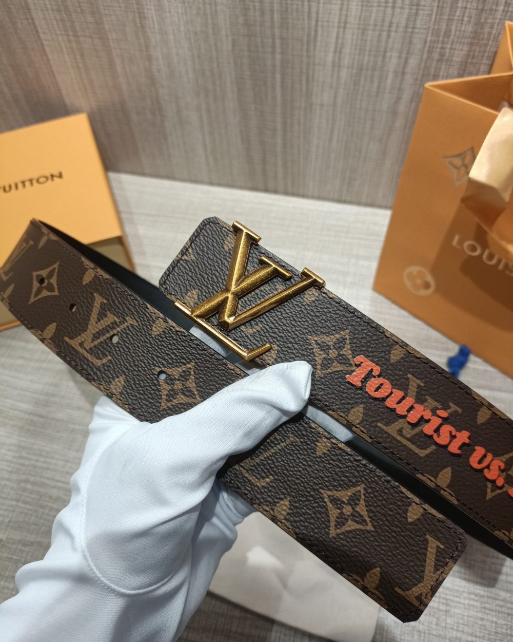 1:1 Replica Louis Vuitton Iconic Reversible LV Belt Brown LV Women Belt