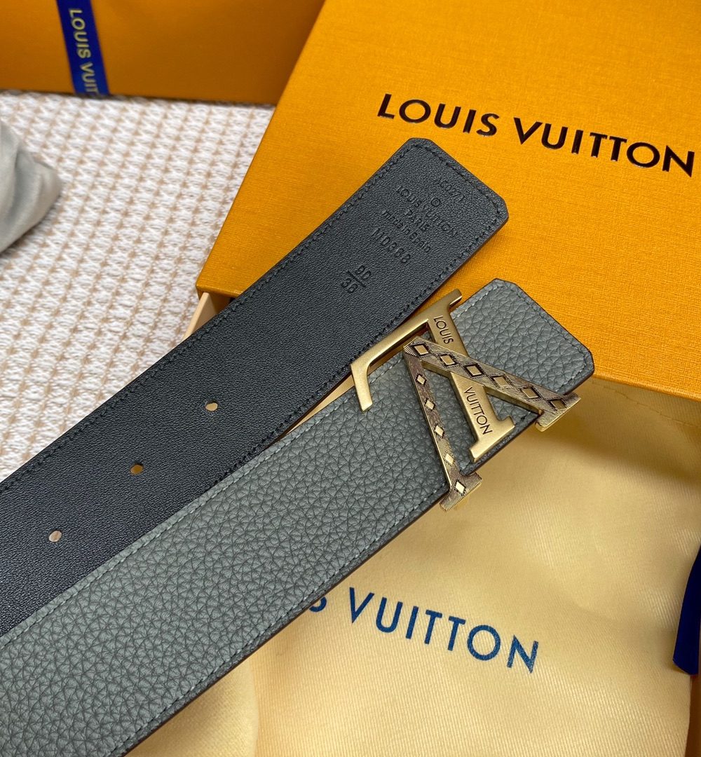 1:1 Replica Louis Vuitton Iconic Reversible LV Belt Grey LV Women Belt