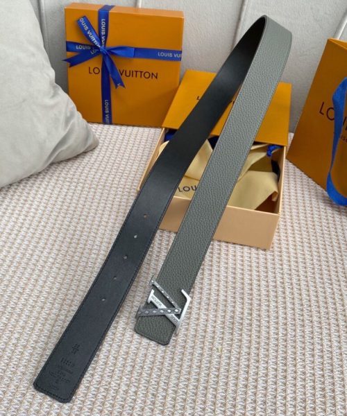 1:1 Replica Louis Vuitton Iconic Reversible LV Belt Grey LV Women Belt