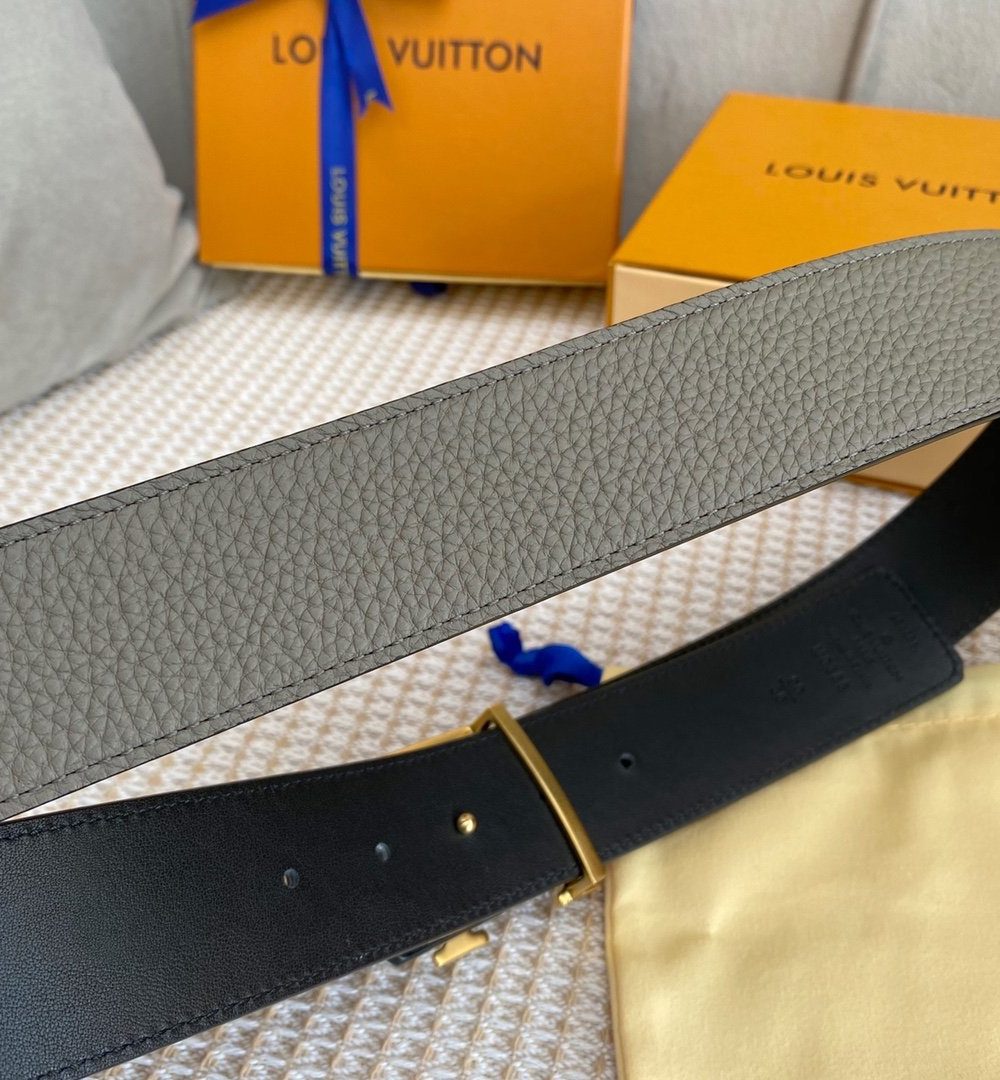 1:1 Replica Louis Vuitton Iconic Reversible LV Belt Grey LV Women Belt