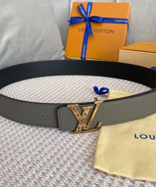 1:1 Replica Louis Vuitton Iconic Reversible LV Belt Grey LV Women Belt