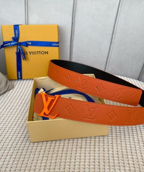 1:1 Replica Louis Vuitton Iconic Reversible LV Belt Orange LV Women Belt
